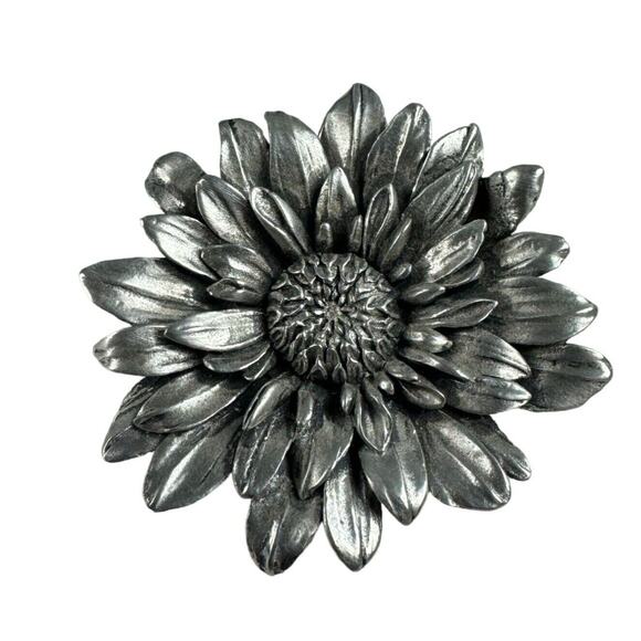 Vintage Seagull Pewter 2006 Floral Brooch Pin JP 304 - Picture 1 of 5